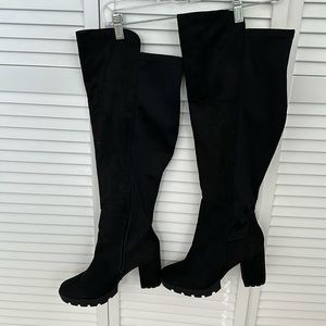 Over the knee heel boots..